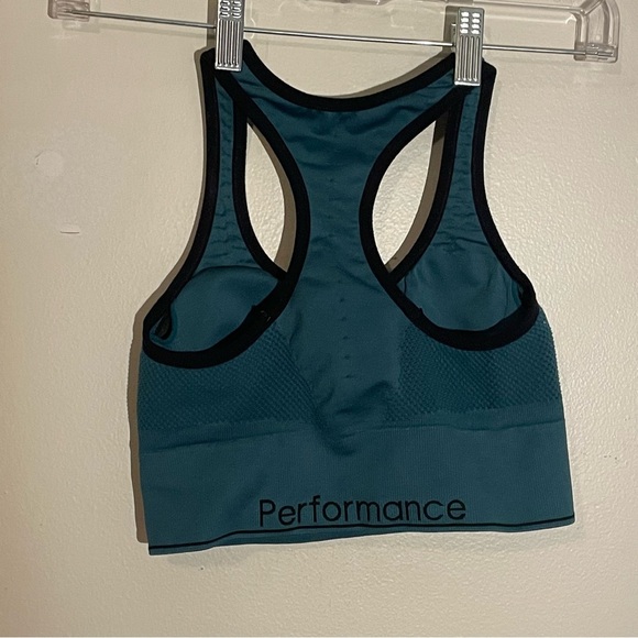 Calvin Kline S/P/CH performance quick dry sports Bra green with black trim - Picture 5 of 7